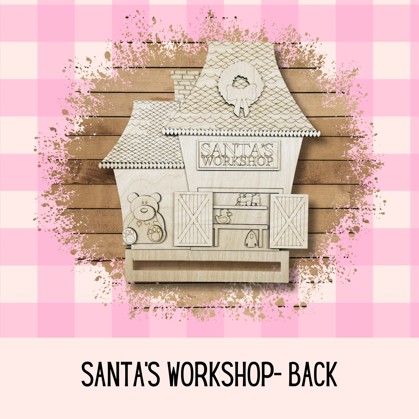 Santa's Workshop- Double-Sided |DIY | Holiday