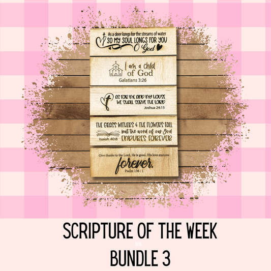 Scripture of the Week- Interchangeable signs Bundle 3