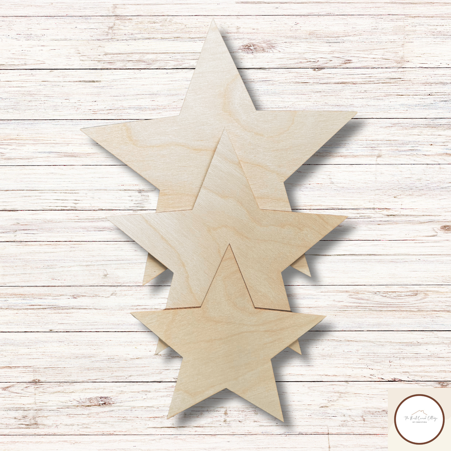 Wood Star Set of 3| DIY Wood| Laser Cut