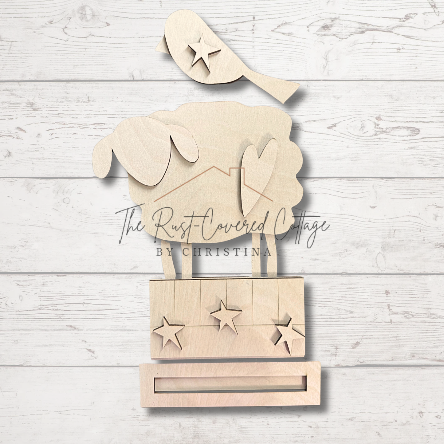 Sheep and Crow Stack | DIY Laser Cut Wood Kit