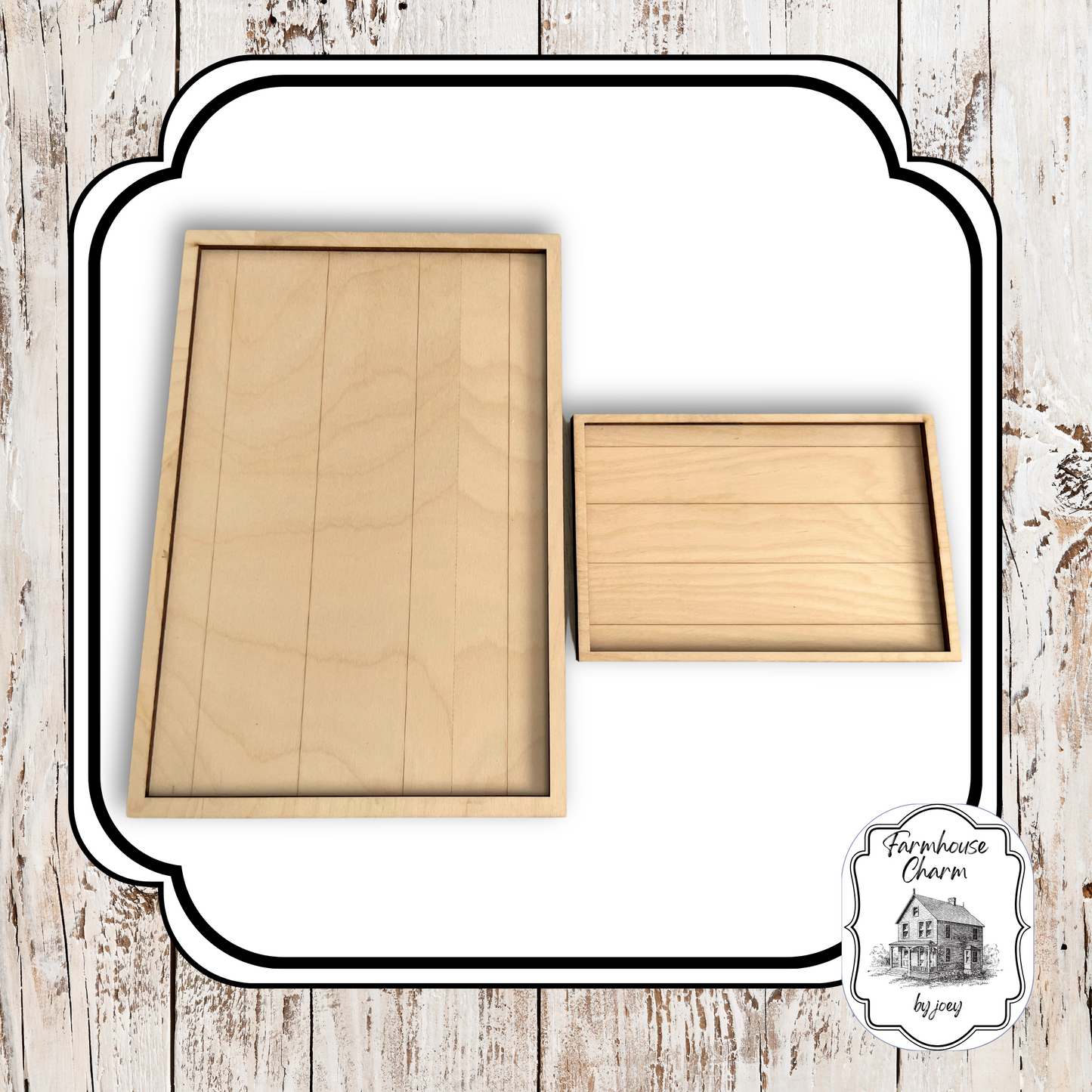 Rectangular Shiplap Frames - Set of 2| DIY| Laser Cut