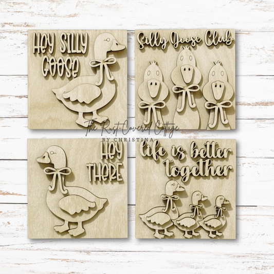 Silly Goose Club Mini Sign Set
