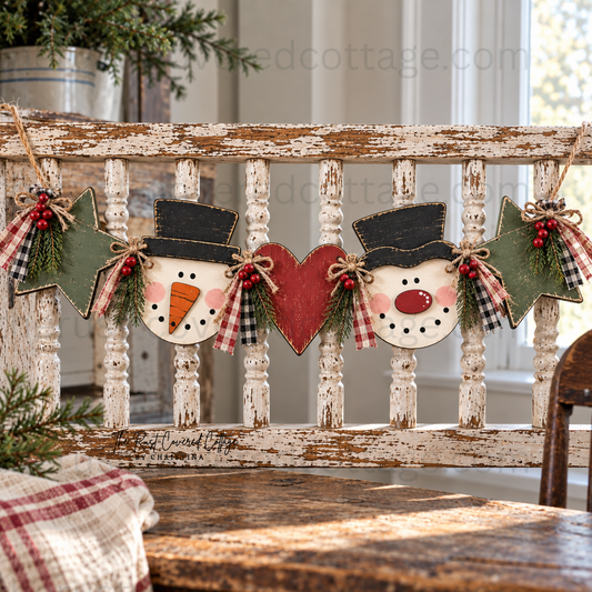 Snowman Faces Garland