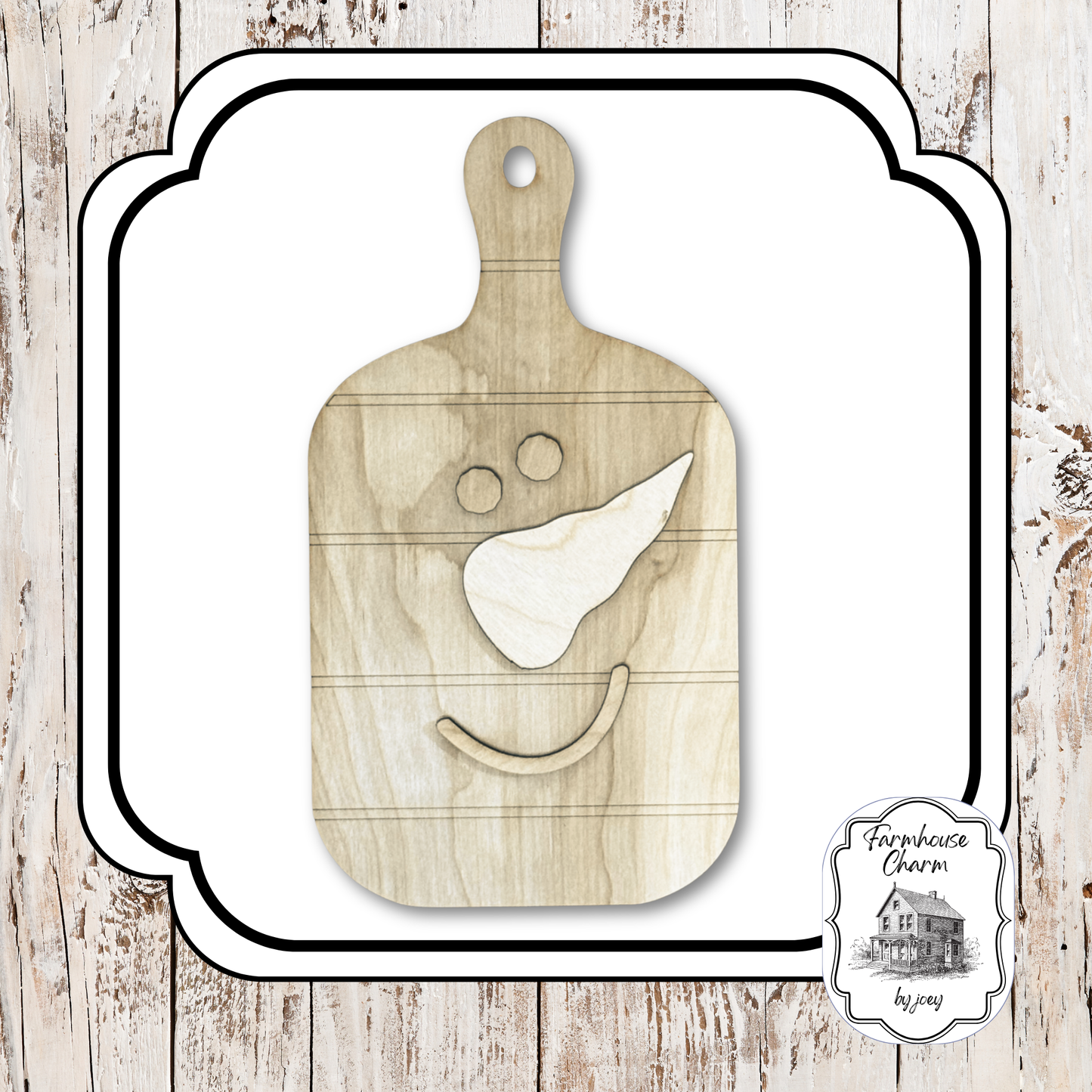 Snowman Breadboard | Winter Farmhouse Holiday Decor