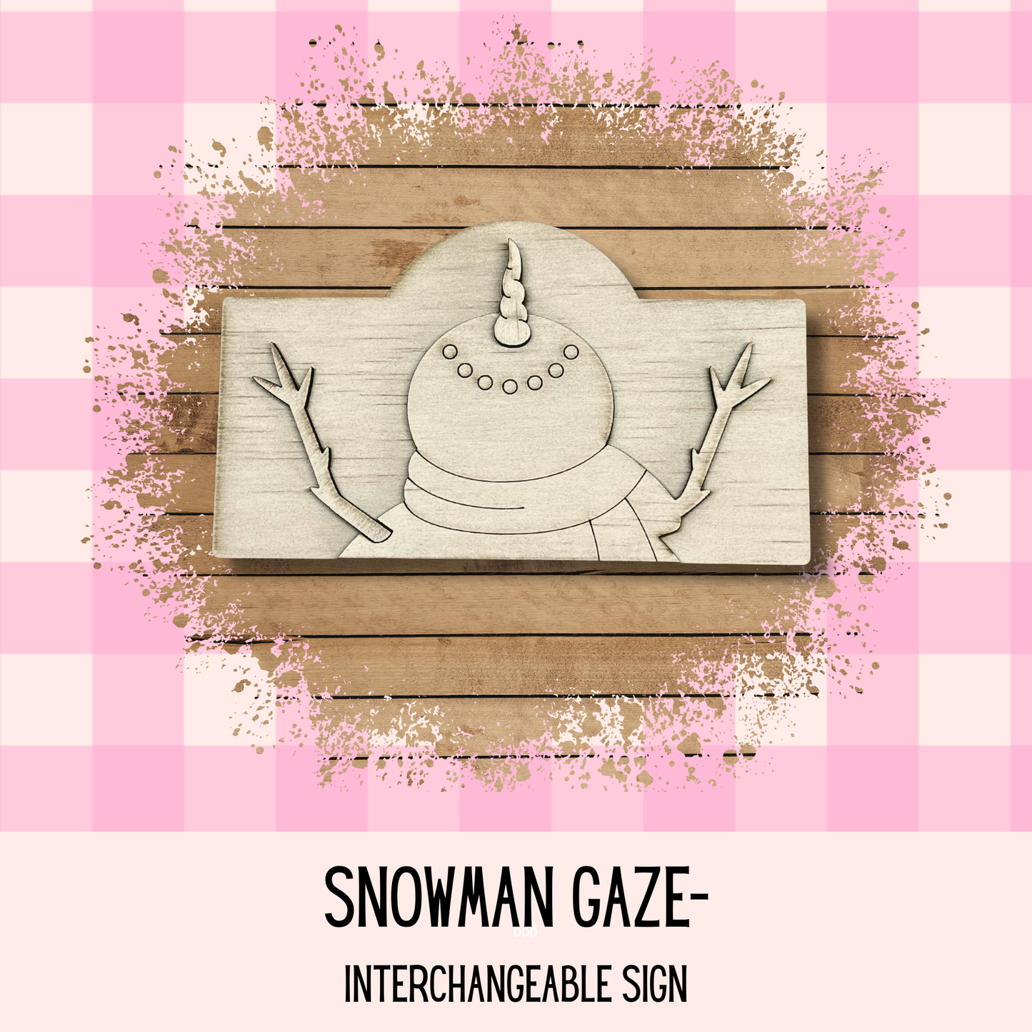 Holiday Interchangeable Mini Signs – Set of 3 (Christmas Nativity, Snowman Gaze, & Holiday Kitchen)