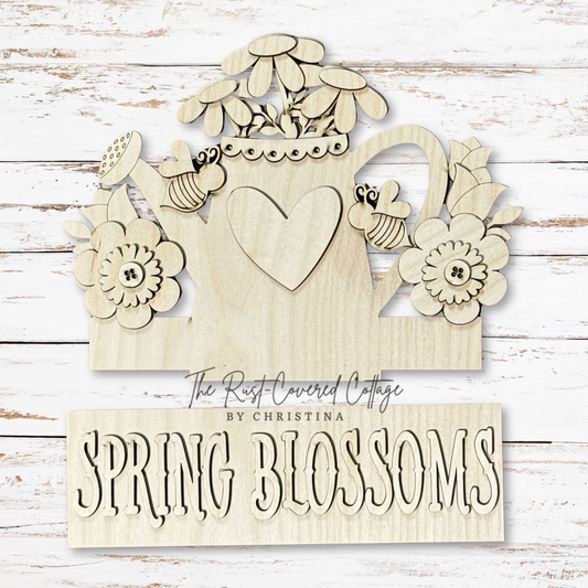 Spring Blossoms Insert – Interchangeable Window Box – DIY Wood Kit