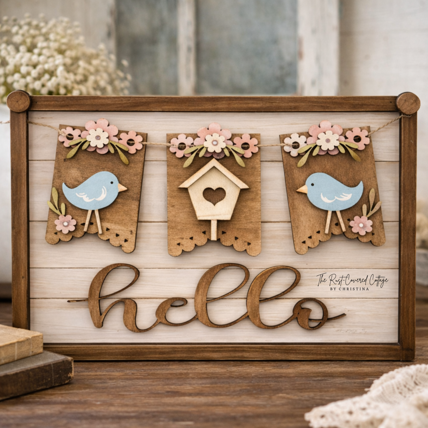 Spring Birdhouse Interchangeable Banner | DIY Wood Kit