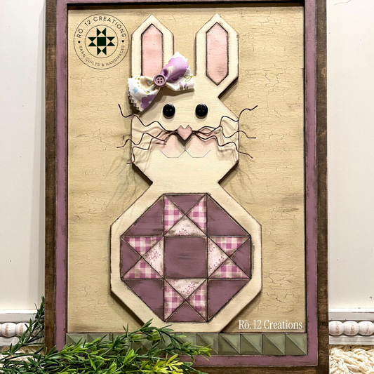 Spring Bunny with Ohio Star – Barn Quilt DIY Wood Kit