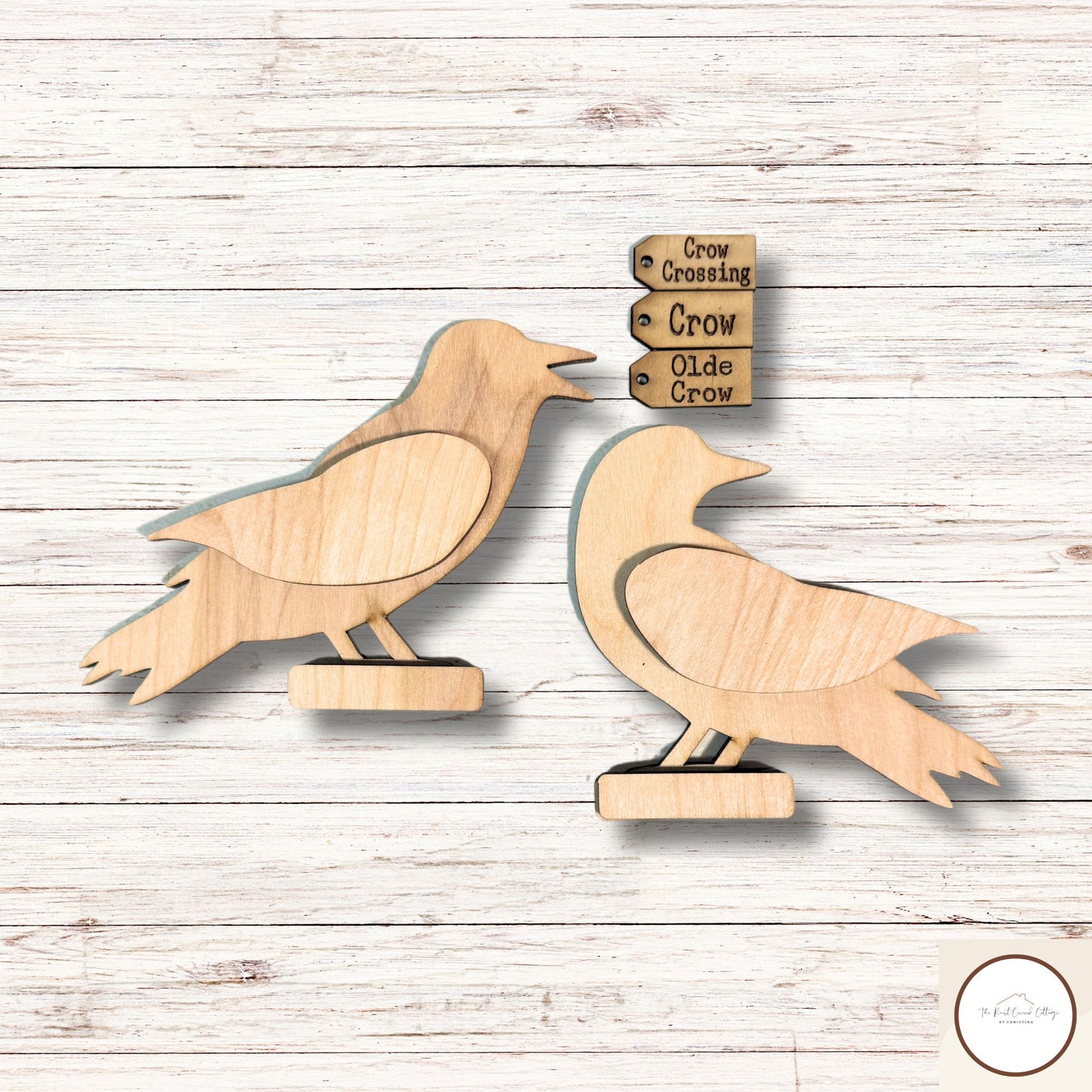 Standing Crow| DIY Laser Cut Wood Kit - Small Set of 2