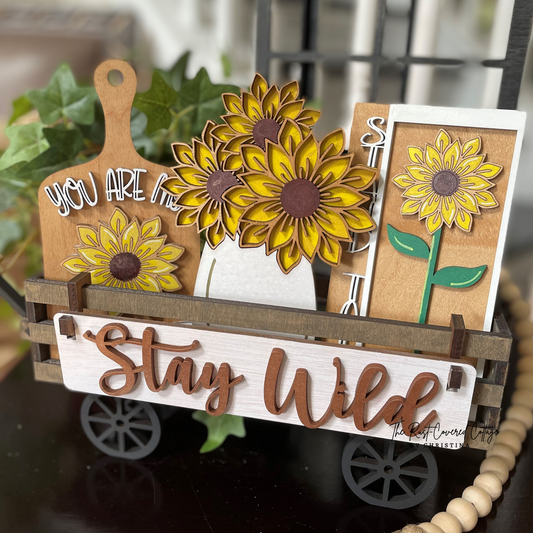 Sunflower Wagon Insert