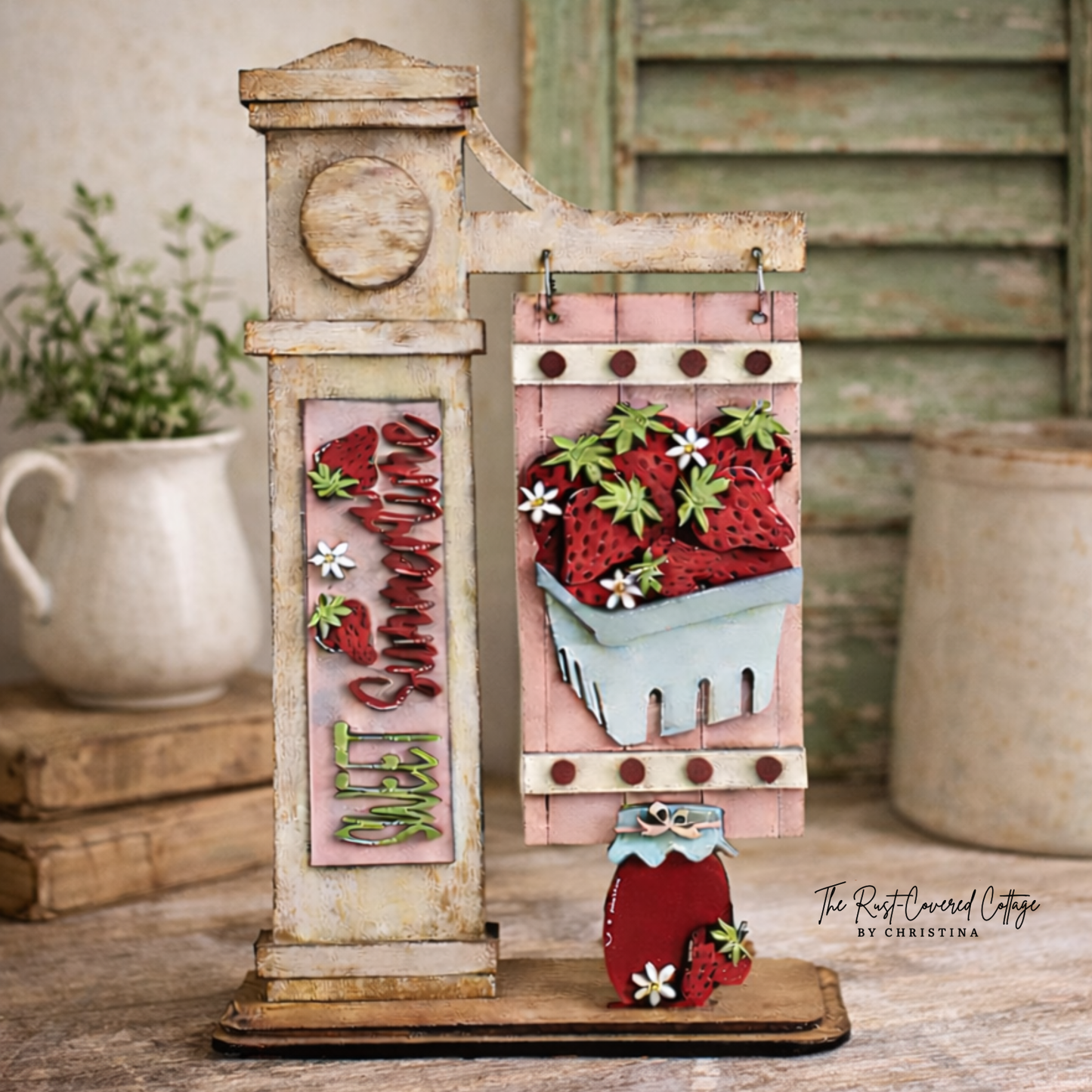 Strawberry Sign Post Insert