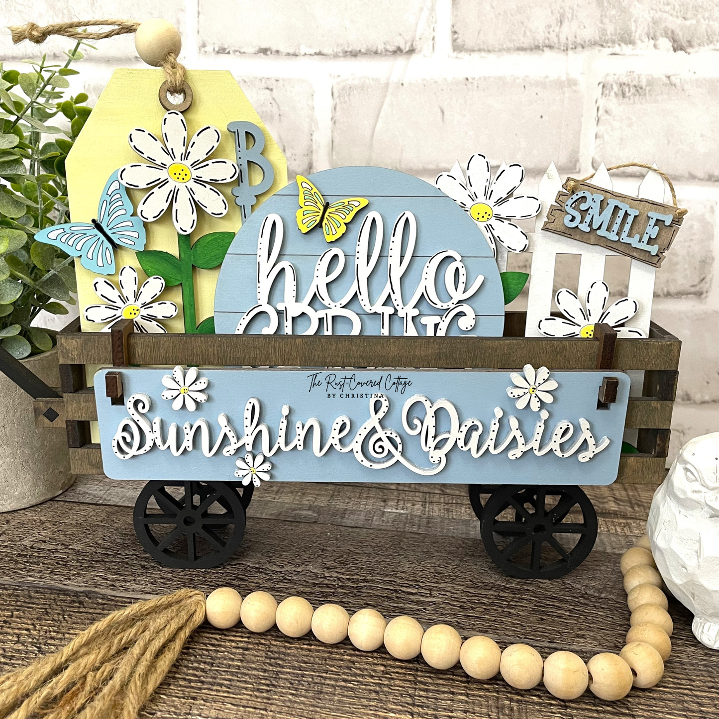 Sunshine & Daisies Wagon Insert Wood Kit