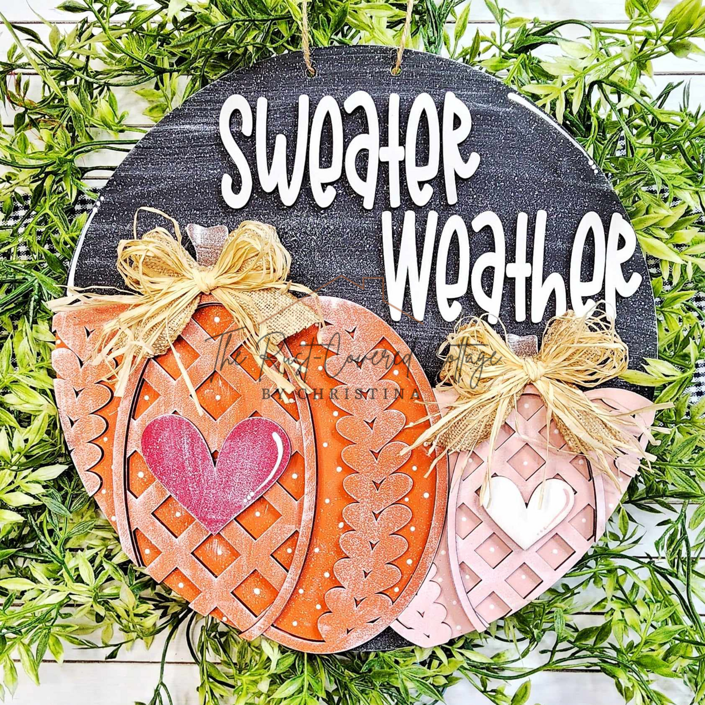 Sweater Weather Door Round | DIY Wood Kit | 10.5" or 15" | Laser Cut Birch