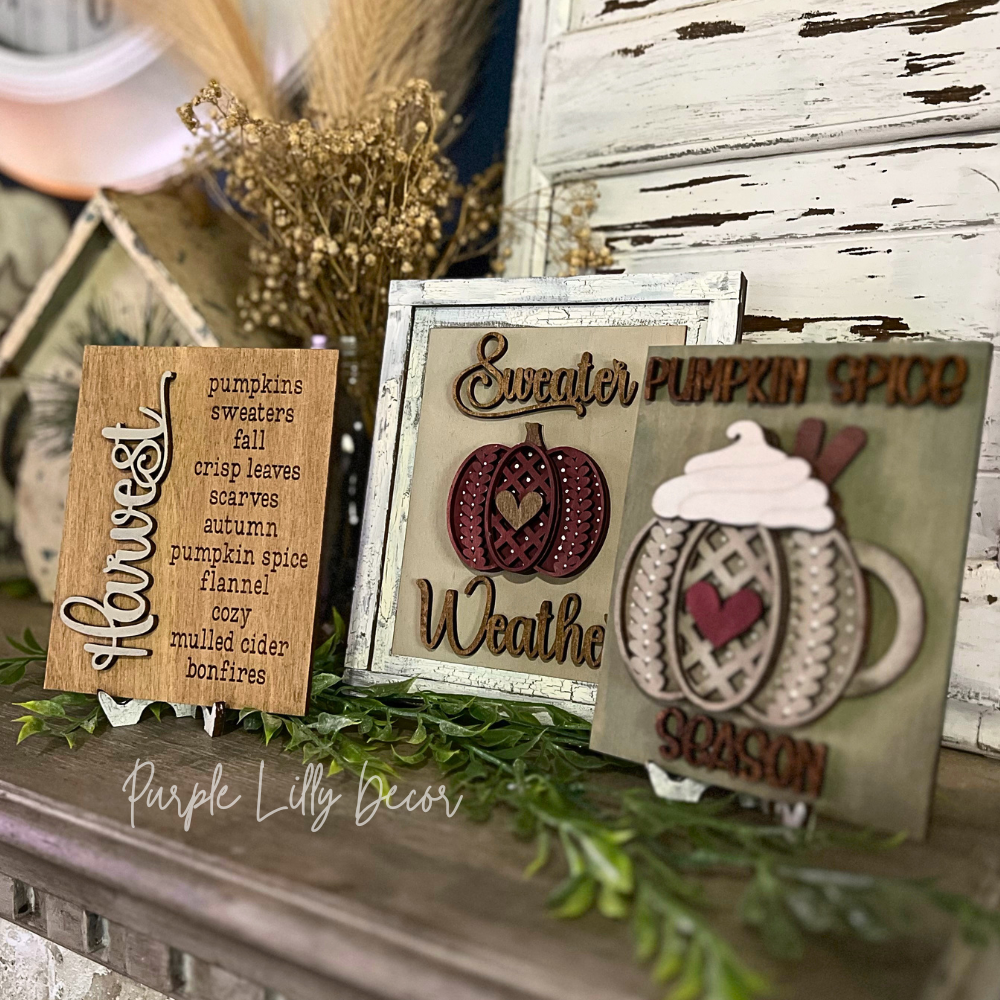 Sweater Weather Sign Trio