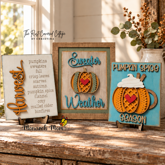 Sweater Weather Sign Trio