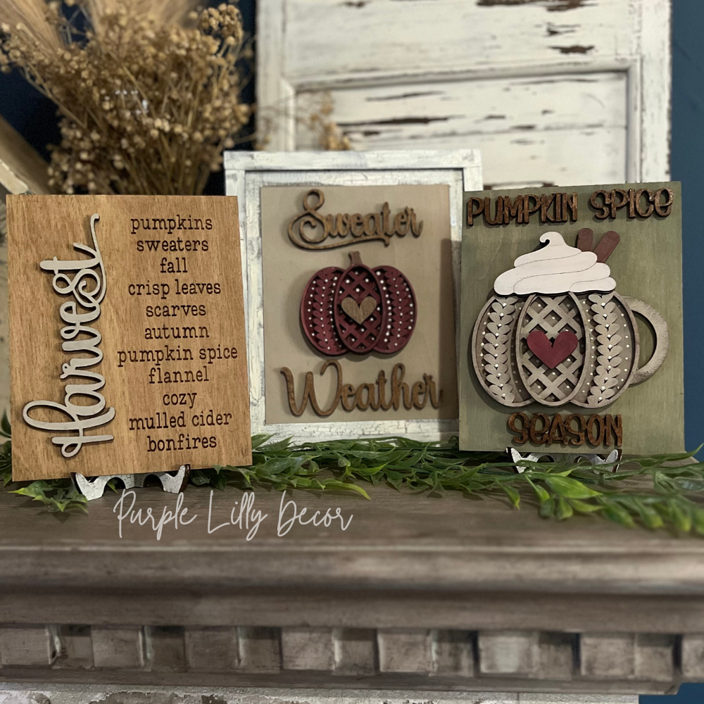 Sweater Weather Sign Trio