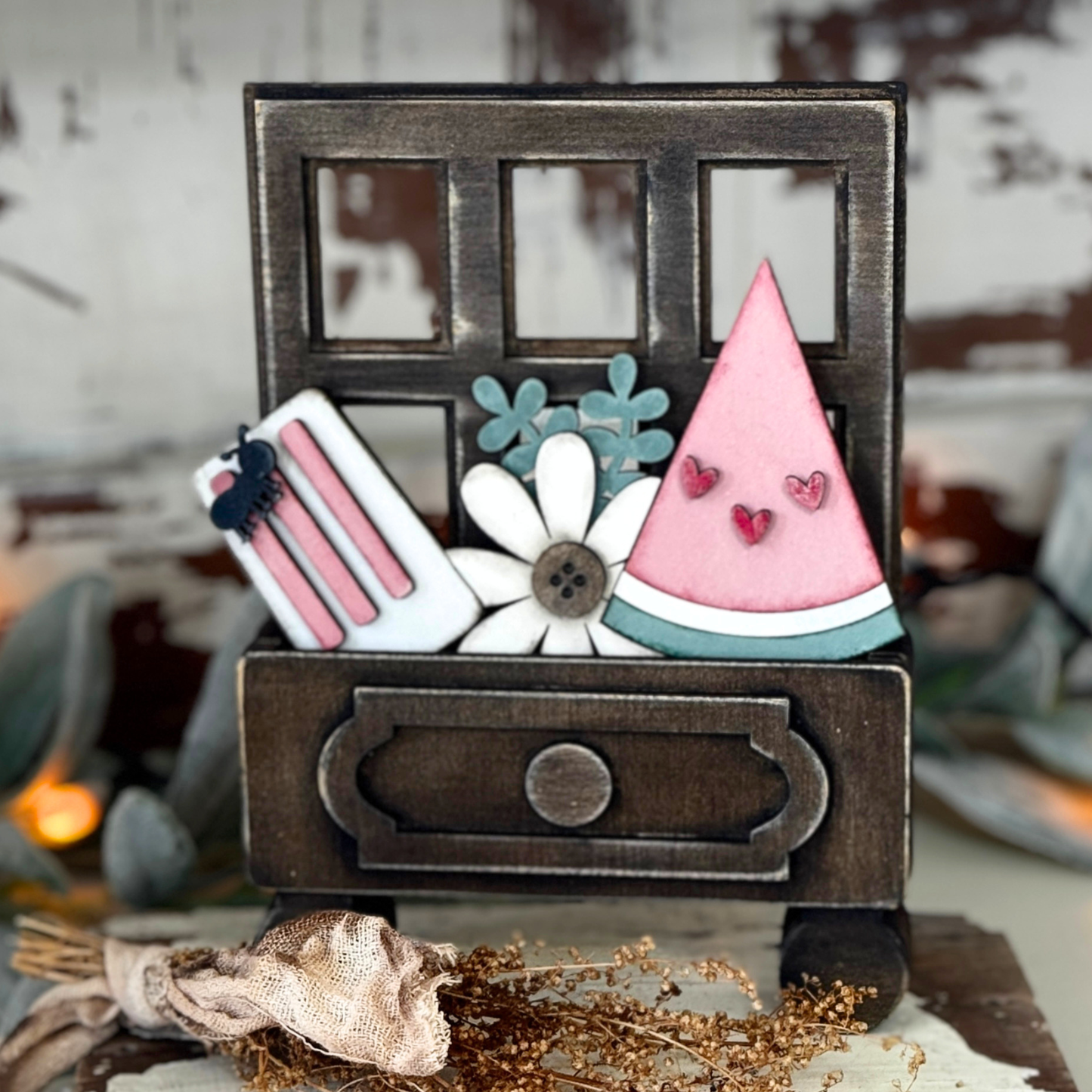 Sweet Summer Cottage Drawer Insert