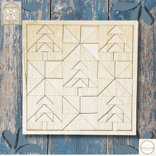 Tannebaum Quilt Block | Laser Cut Wood Kit