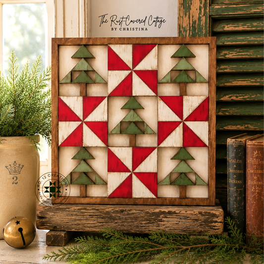 Tannenbaum Quilt Block | DIY Christmas Wood Kit