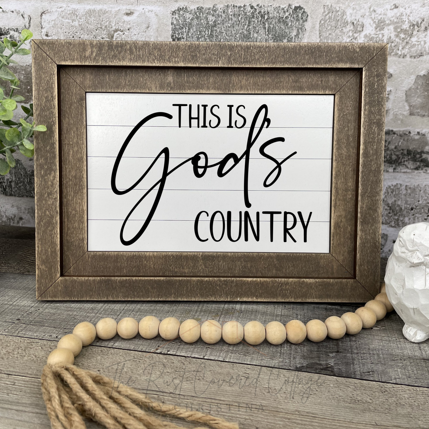 "This Is God's Country" Farmhouse Frame Insert – DIY Laser Cut Kit