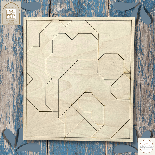 Turkey Quilt Block – Laser Cut Wood Kit, 12" x 10.5" | 1/4" Birch