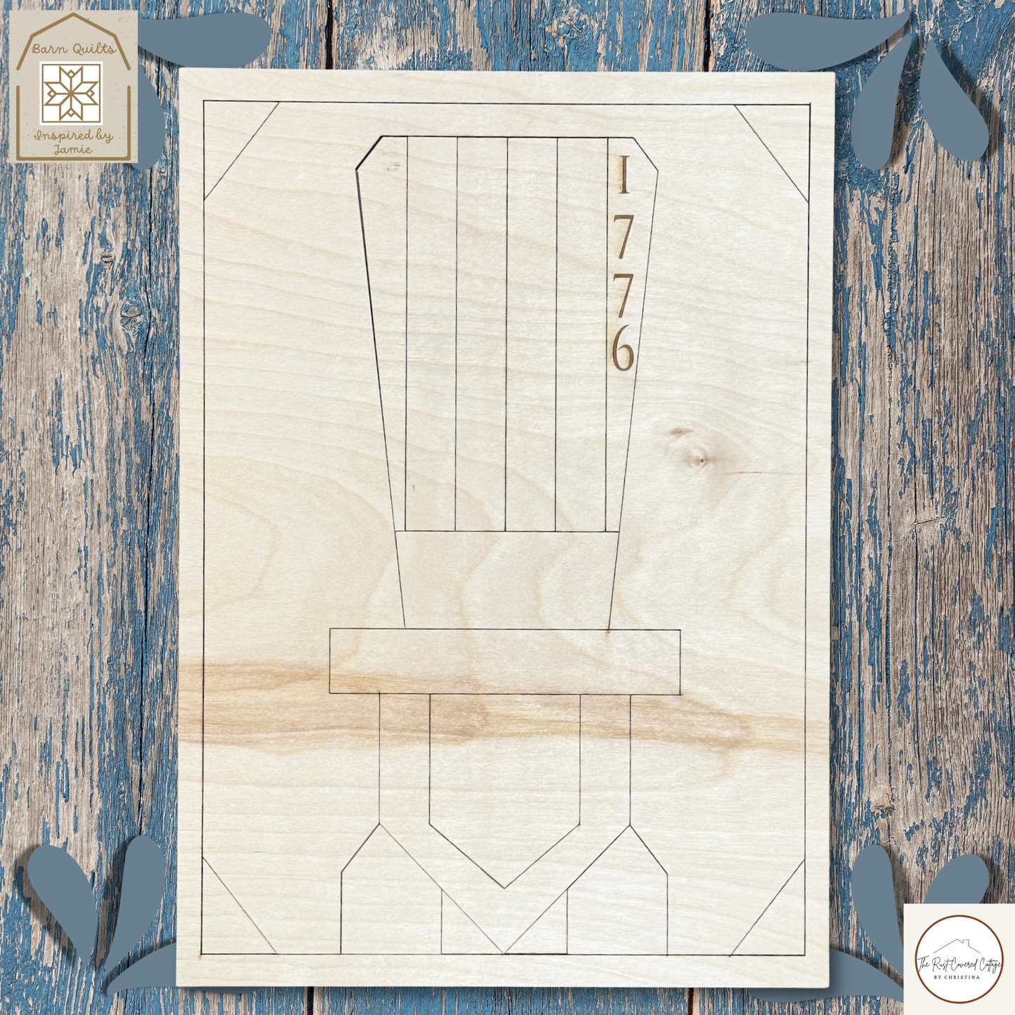 Uncle Sam Special Quilt Block- Barn Quilt DIY Wood Kit