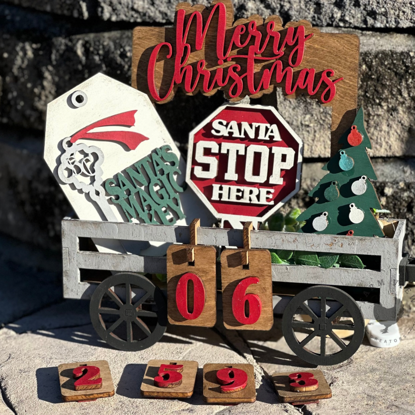 Christmas Countdown Insert | Interchangeable Wagon | DIY Wood Kit