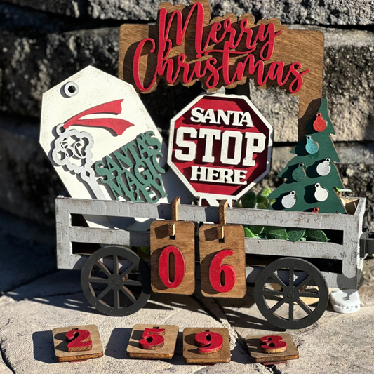 Christmas Countdown Insert | Interchangeable Wagon | DIY Wood Kit