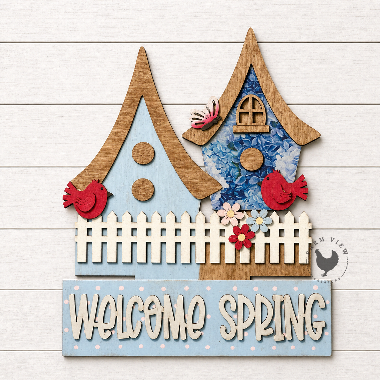 Welcome Spring Insert – Interchangeable Window Box – DIY Wood Kit