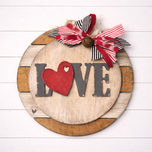 LOVE Pallet Door Hanger – DIY Wood Kit – Laser Cut 1/4" Birch
