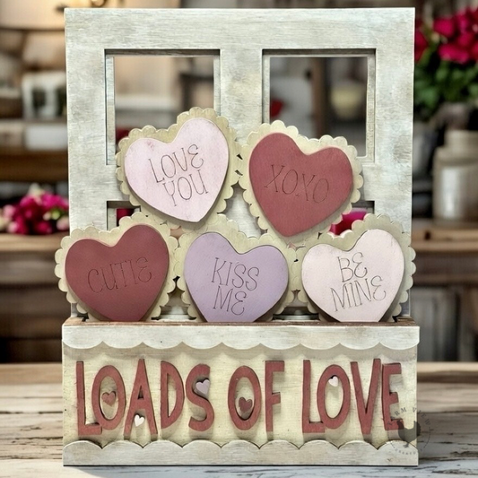 Loads of Love Insert – Interchangeable Window Box – DIY Wood Kit