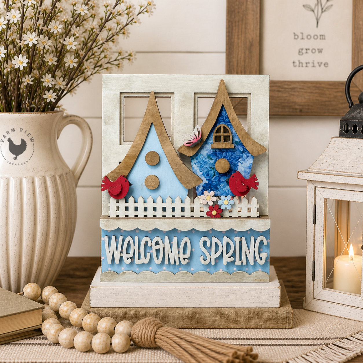Welcome Spring Insert – Interchangeable Window Box – DIY Wood Kit