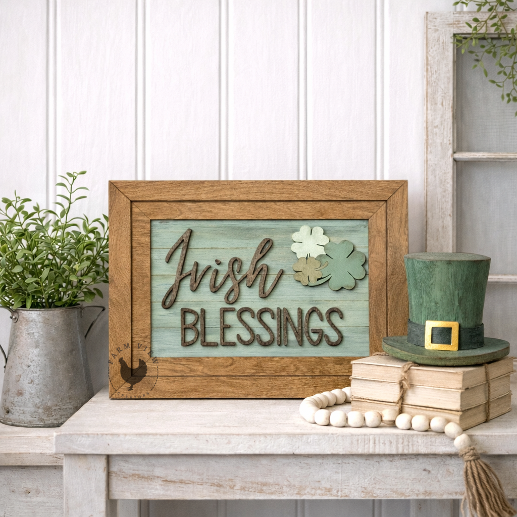 Irish Blessings Sign Insert | DIY Unfinished Wood Kit