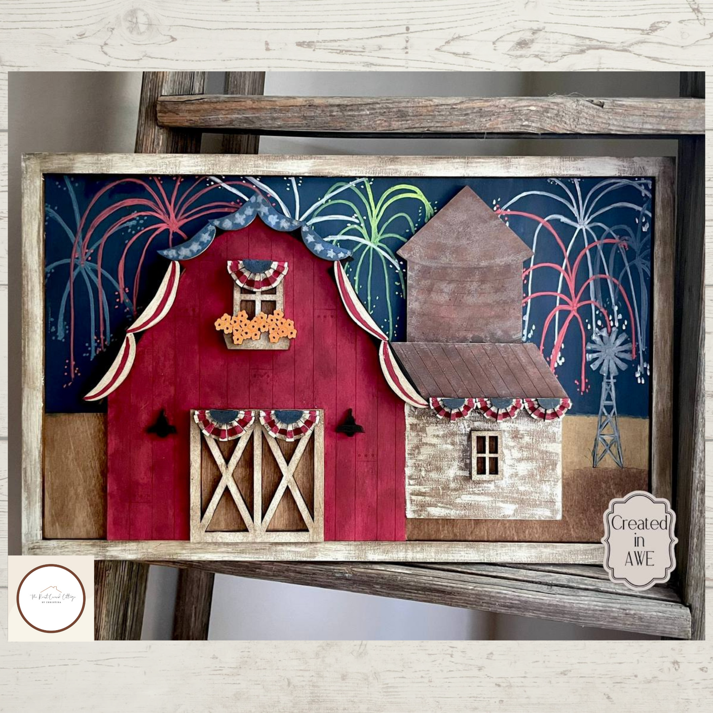 Framed 4th of July Barn Sign Kit | DIY Laser Cut Wood Kit