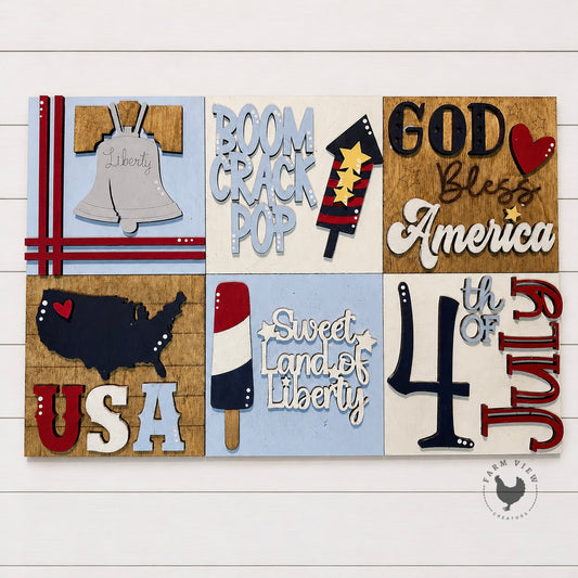 Patriotic Mini Sign Set