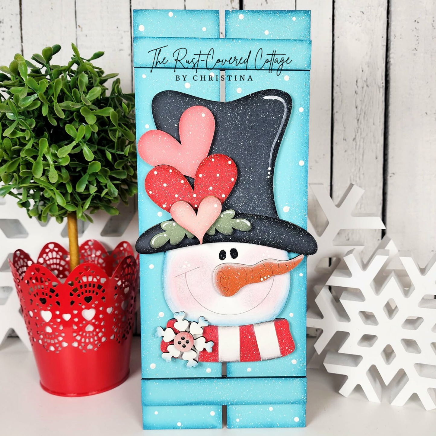 Valentine Snowman Pallet Sign | Unfinished DIY Wood Kit