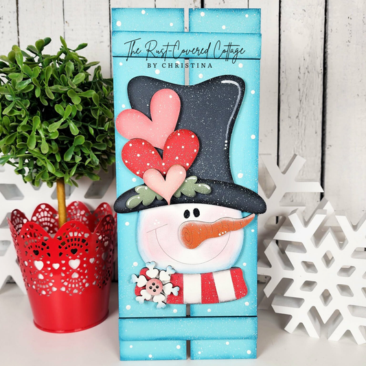 Valentine Snowman Pallet Sign | Unfinished DIY Wood Kit