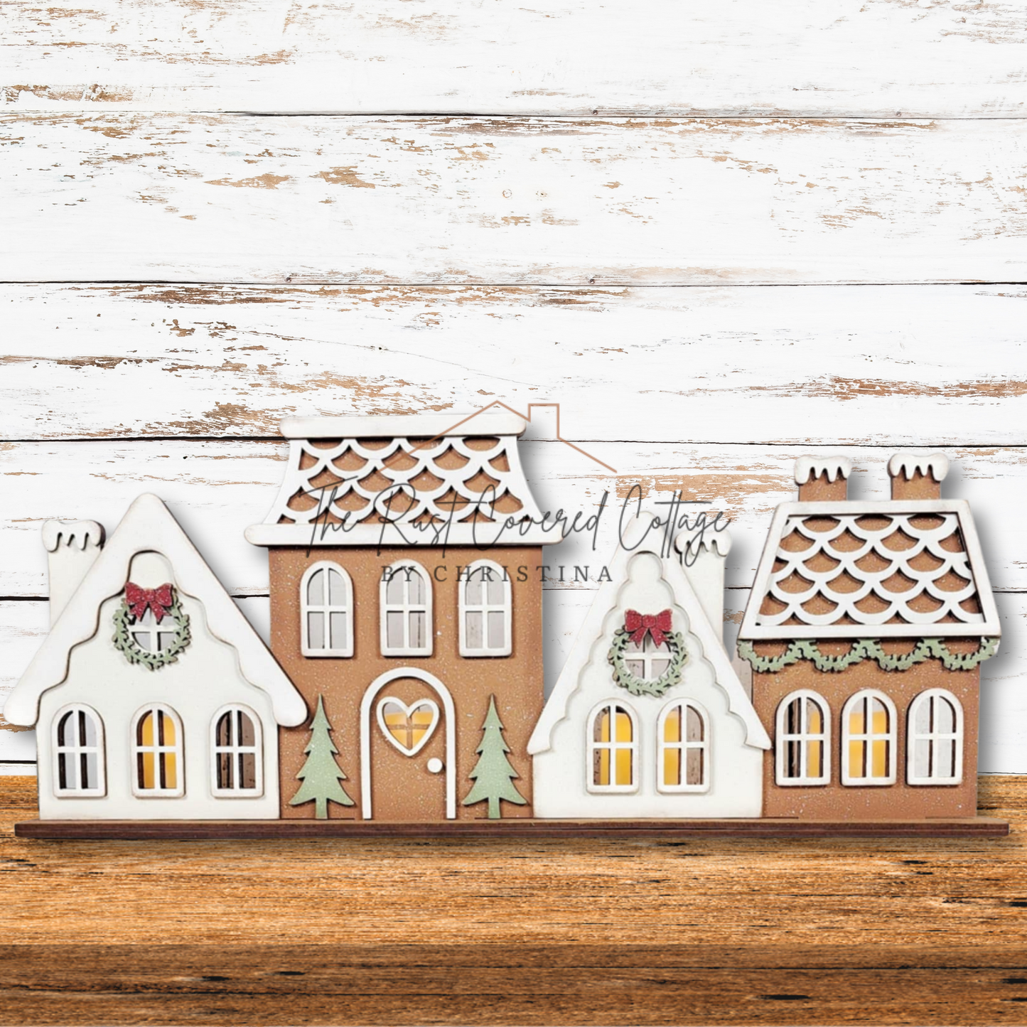 Victorian Gingerbread Village Shelf Sitter – DIY Wood Kit