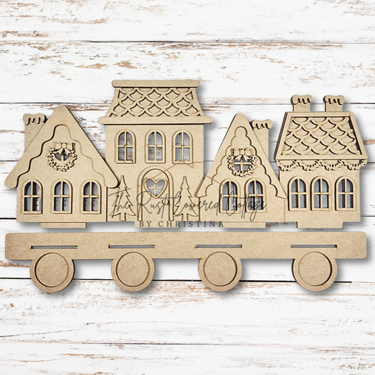 Victorian Gingerbread Village Shelf Sitter – DIY Wood Kit