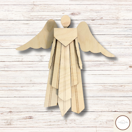 Vintage Wainscot Angel| DIY Wood Kit| Laser Cut