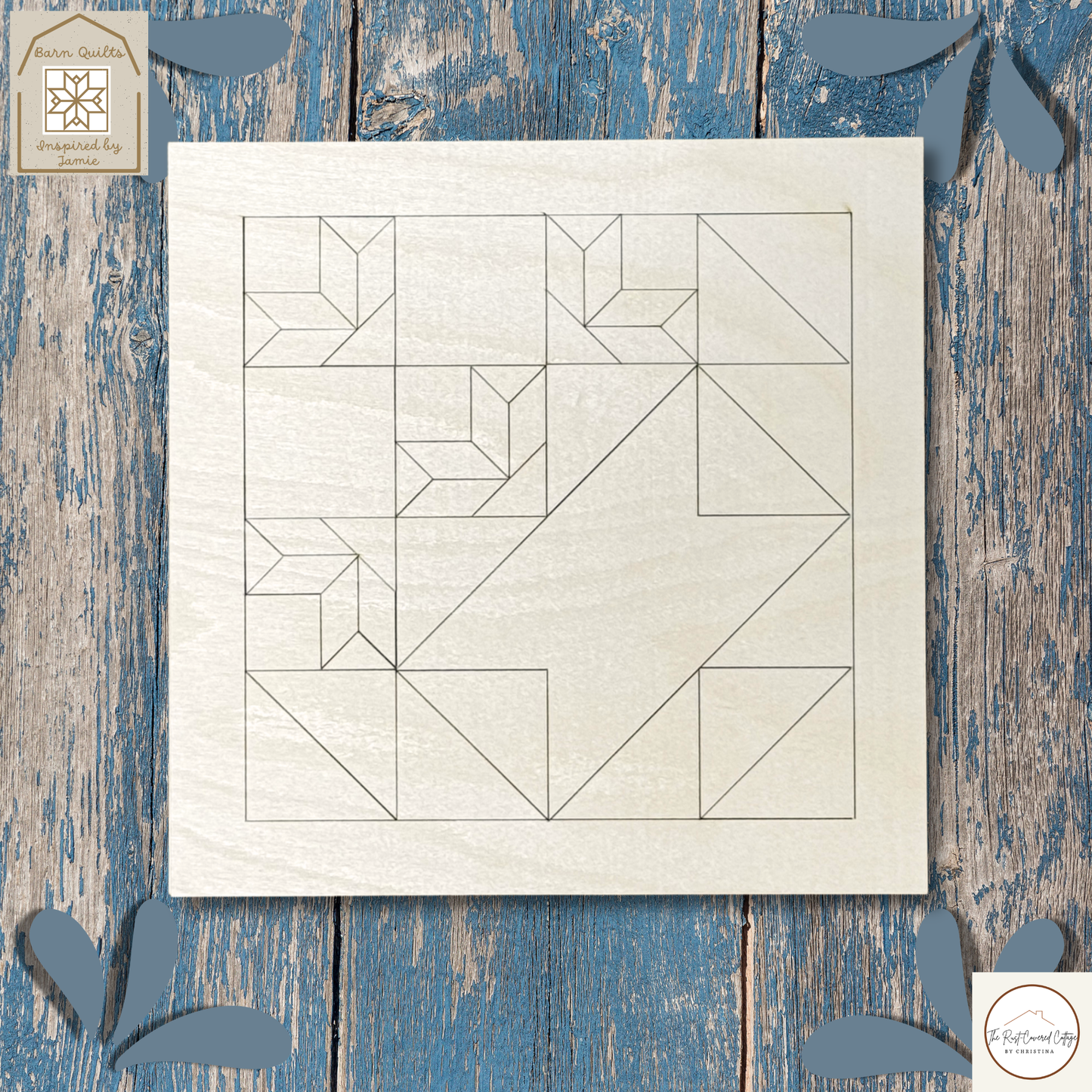 Vintage Basket of Lilies- Barn Quilt DIY Wood Kit