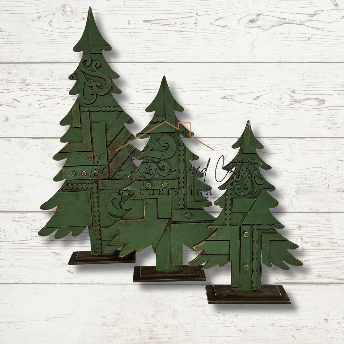 Vintage Rustic Trees - Set of 3 | DIY Wood Decor – The Rust-Covered ...
