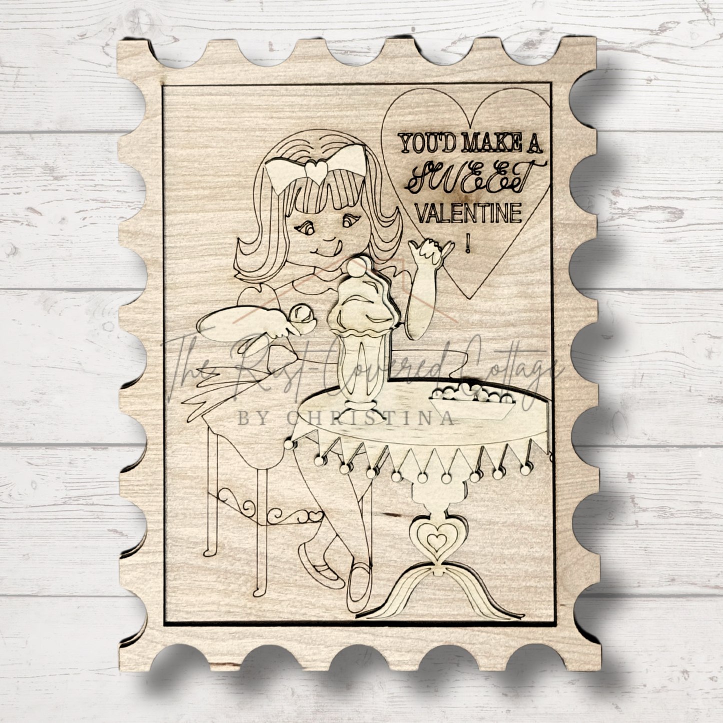 Vintage Valentine Wood Kit – 5” x 7”