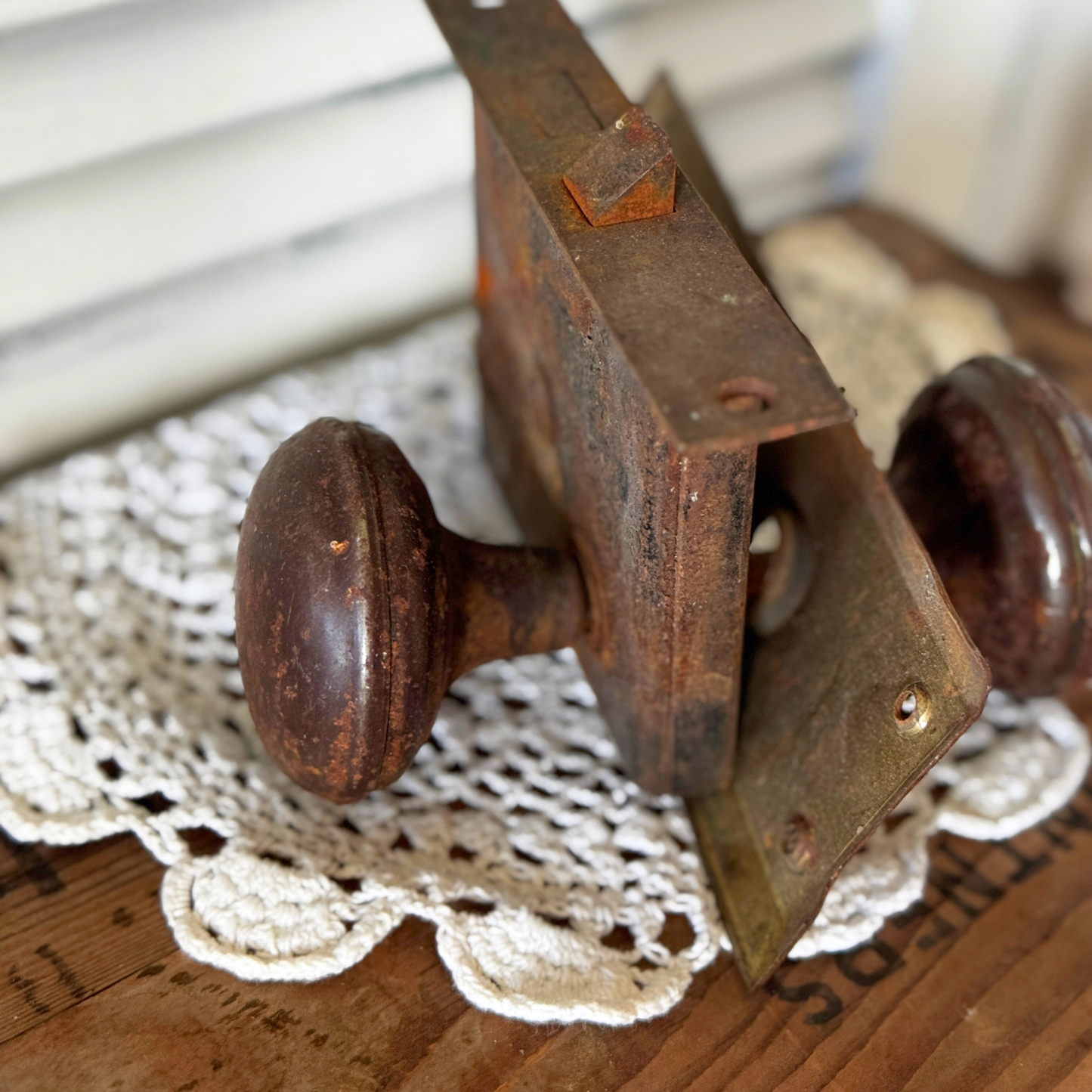 Vintage Rusty Door Latch Hardware