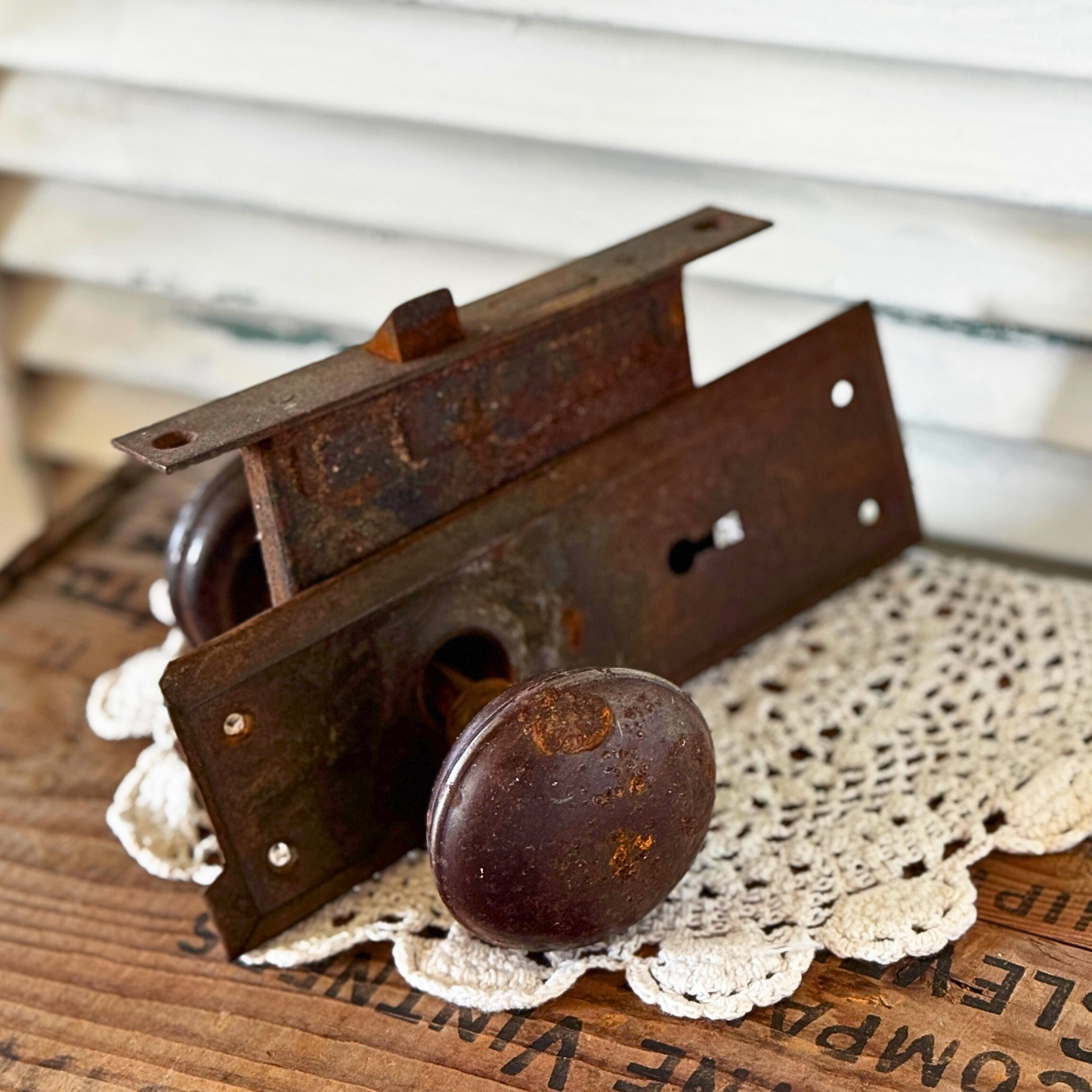 Vintage Rusty Door Latch Hardware
