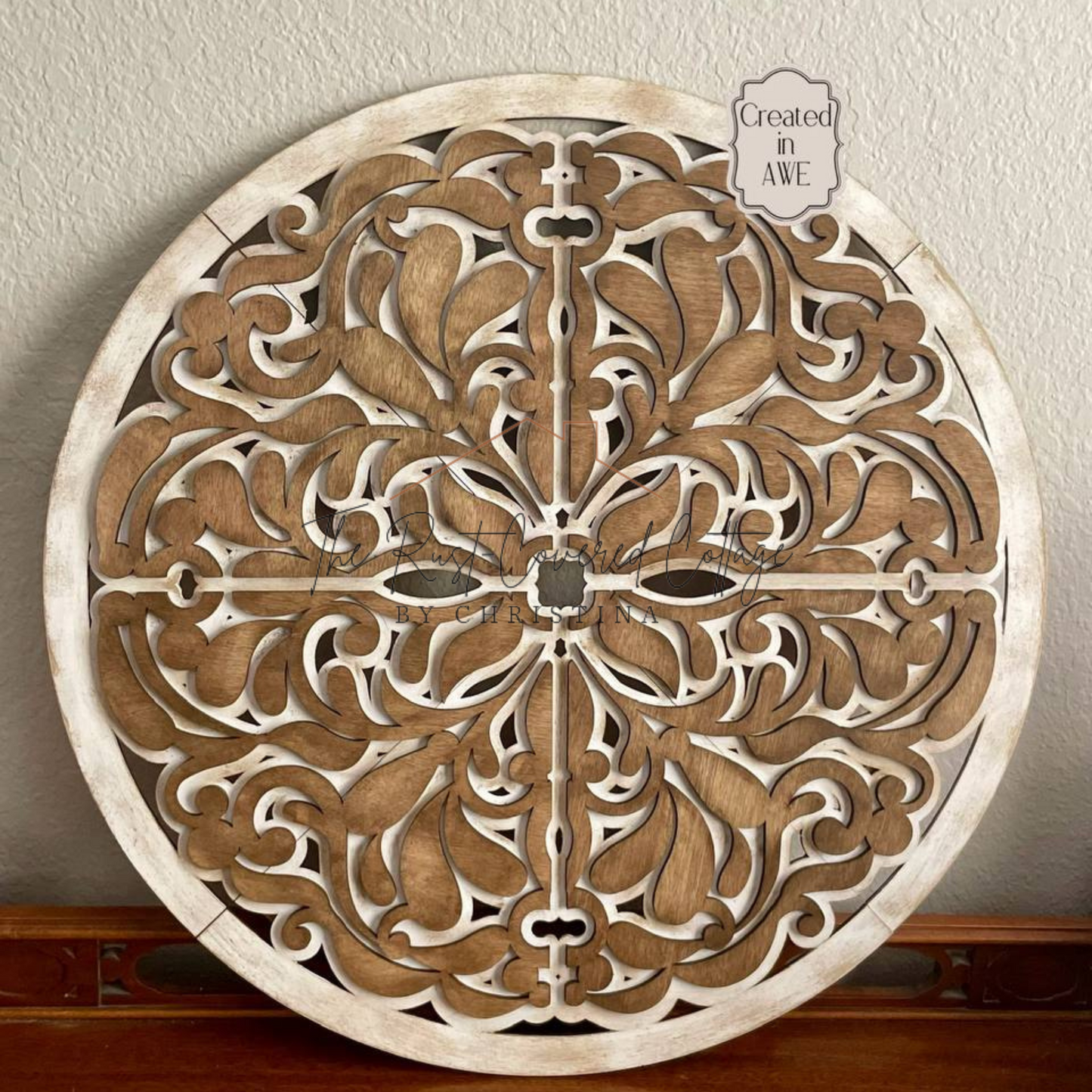 Rustic Wall Tile Medallion| DIY| Laser Cut