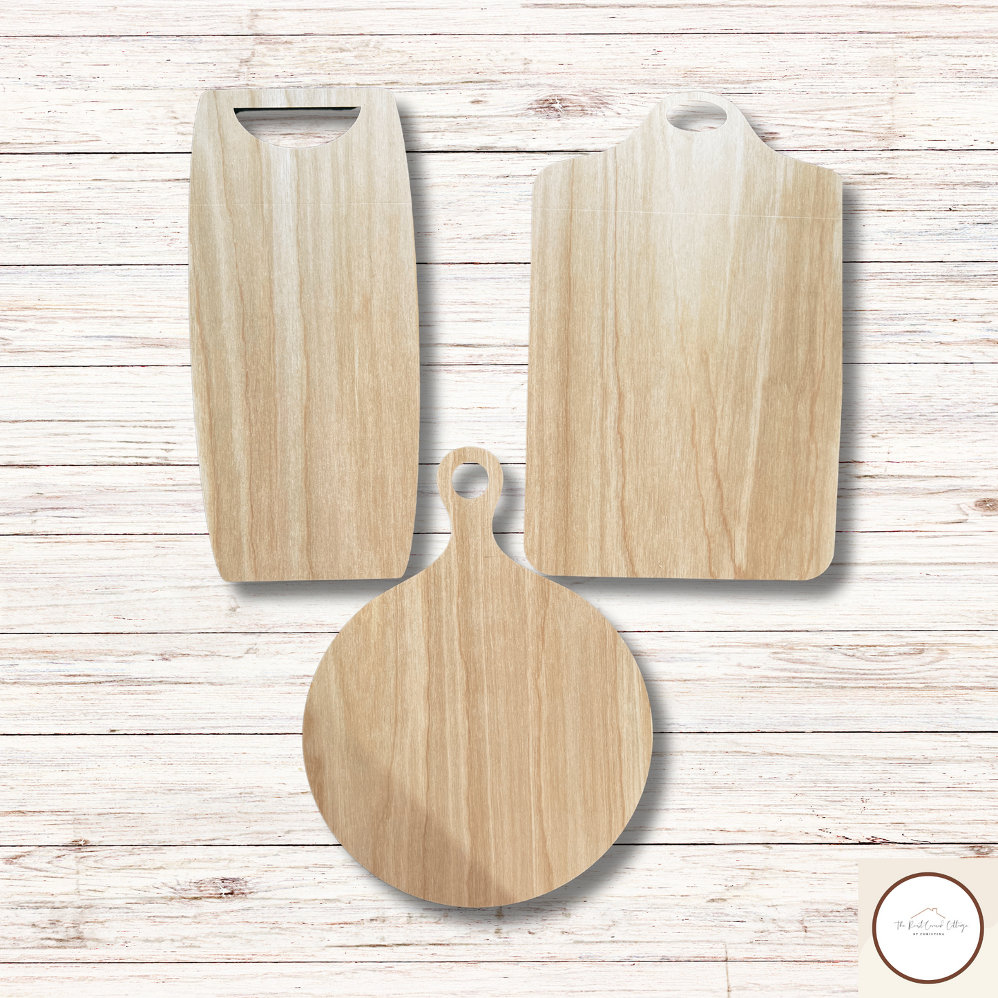 Set of 3 DIY Laser-Cut Wooden Cutting Boards| Craft Kit| Set 2