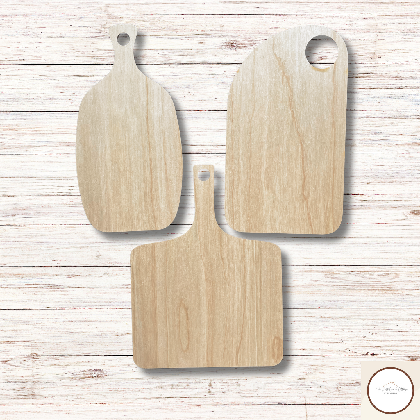 Set of 3 DIY Laser-Cut Wooden Cutting Boards| Craft Kit| Set 1