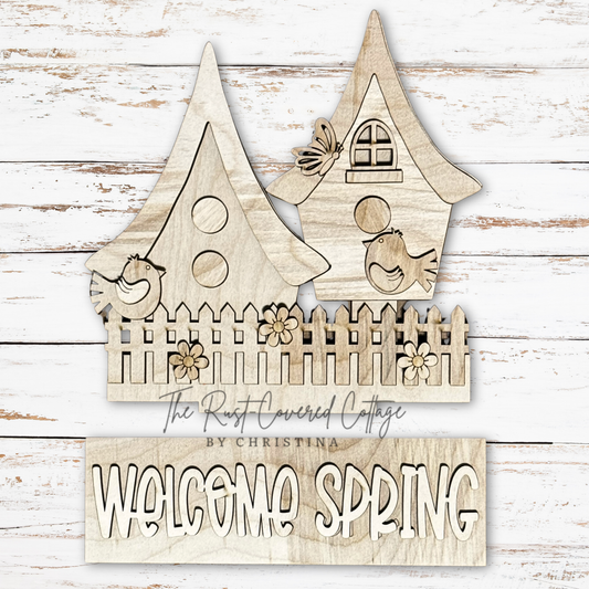 Welcome Spring Insert – Interchangeable Window Box – DIY Wood Kit