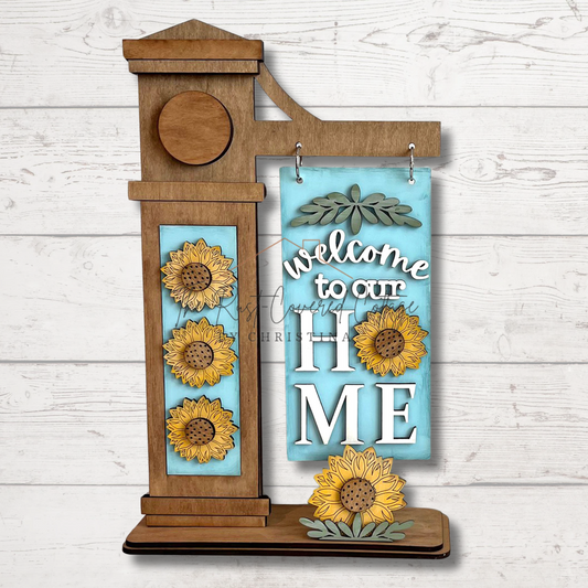 Sunflower "Welcome to Our Home" | Interchangeable Sign